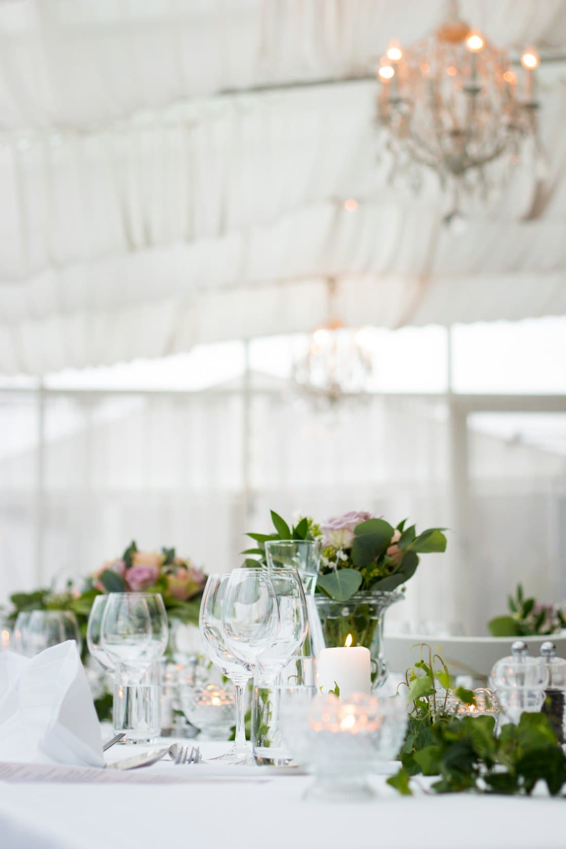 Wedding invitation and florals